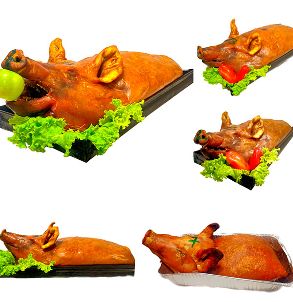 Variedad de lechonas y cojines preparados por Lechonería Mi Gordita